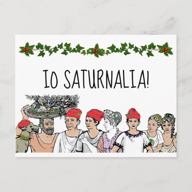Saturnalia Holiday Postkarte (Vorderseite)