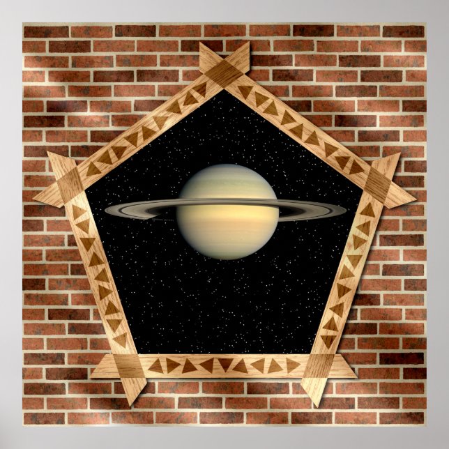 Saturne à travers la fenêtre - Poster (Devant)
