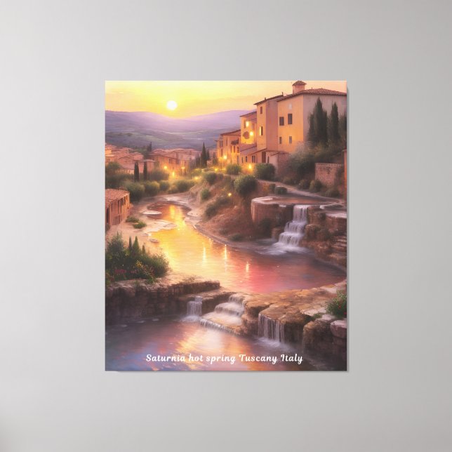 Saturnia Hot Springs Toskana Italien Sunset Leinwanddruck (Vorderseite)