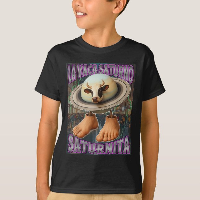Saturnita La Vaca Saturno Italian Brainrot Birthda T-Shirt (Vorderseite)