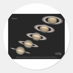 Saturns Ring-Neigung Astronomie-Geschenke Runder Aufkleber