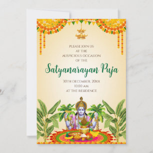 Satya Narayan Katha-Einladung Satyanarayan-Puja Einladung