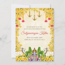 Satyanarayan poja Einladung Indische Puja laden