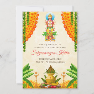 Satyanarayan-Puja digitale Einladungen