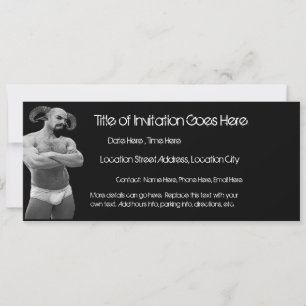 Satyr in Briefs II Einladungen (2-seitig)