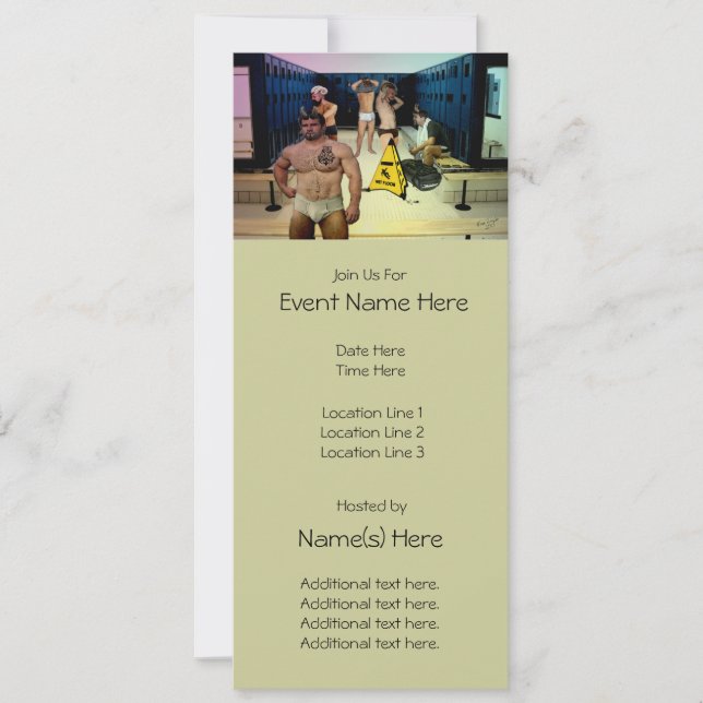 Satyrer Locker Room Custom Party Einladungen (Vorderseite)