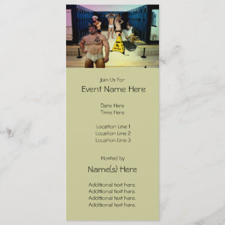 Satyrer Locker Room Custom Party Einladungen