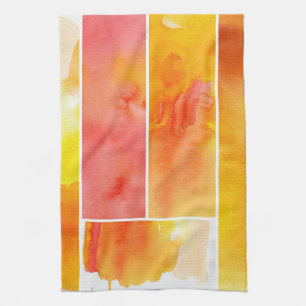 Satz abstrakter Aquarell-Handmalerei Handtuch