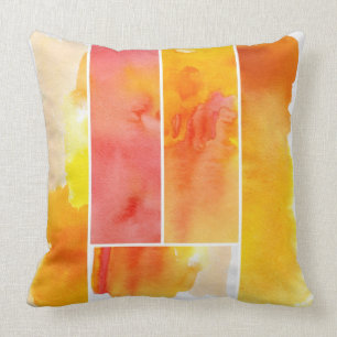 Satz abstrakter Aquarell-Handmalerei Kissen