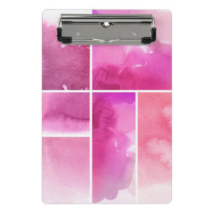 Satz von abstrakten handgemalten Wasserfarben 3 Mini Klemmbrett