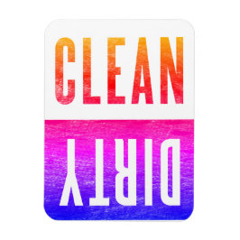 sauber | Dirty Letterpress Style Dishwasher Ipanem Magnet