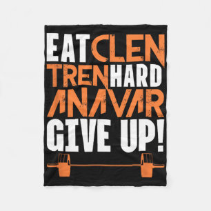 Sauber essen, hart trainieren, Gym Bodybuilding Fi Fleecedecke