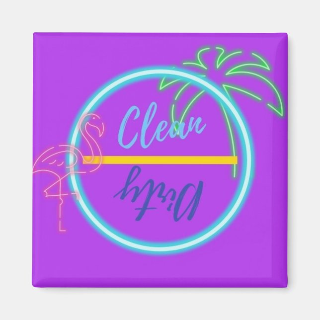 Sauber/Geschirrspüler Magnet (Vorne)