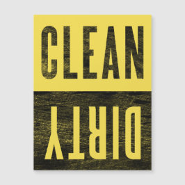 sauber | Geschirrspülmaschine "Dirty Letterpress"  Magnetkarte