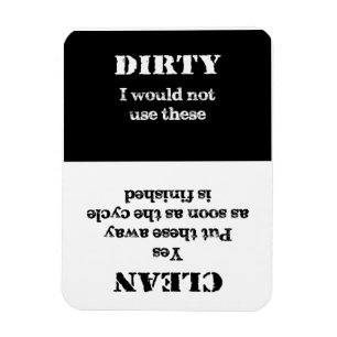 Sauber oder schmutzig - dieses Geschirr ist sauber Magnet