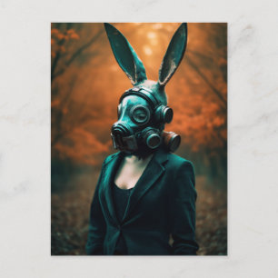 Saubere apokalyptische Gasmaske Postkarte