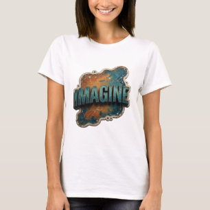 Saubere Blue IMAGINE Statement T-Shirt
