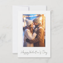 Saubere & einfache Happy Valentinstag-Flat-Karte