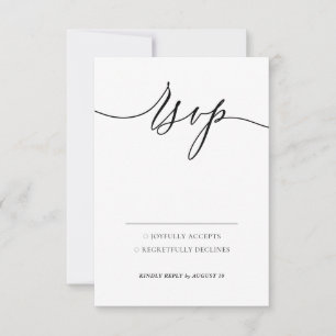Saubere, einfache minimale moderne und freundliche RSVP karte