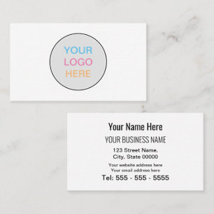 Saubere, einfache, moderne Add your logo Business Visitenkarte