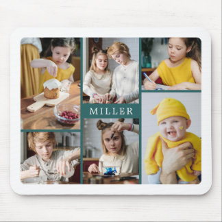 Saubere Elegante Aquamarine Familie 6 Fotomaterial Mousepad