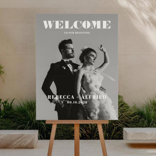 Saubere Elegante Hochzeits-Willkommensschild Poste Poster