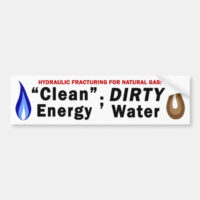 Saubere Energie; Schmutziger Wasser-Autoaufkleber Autoaufkleber (Vorne)