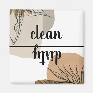 Saubere Geschirrspülmaschine Boho Terracotta Tropi Magnet