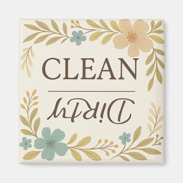 Saubere Geschirrspülmaschine Dirty Boho Magnet (Vorne)