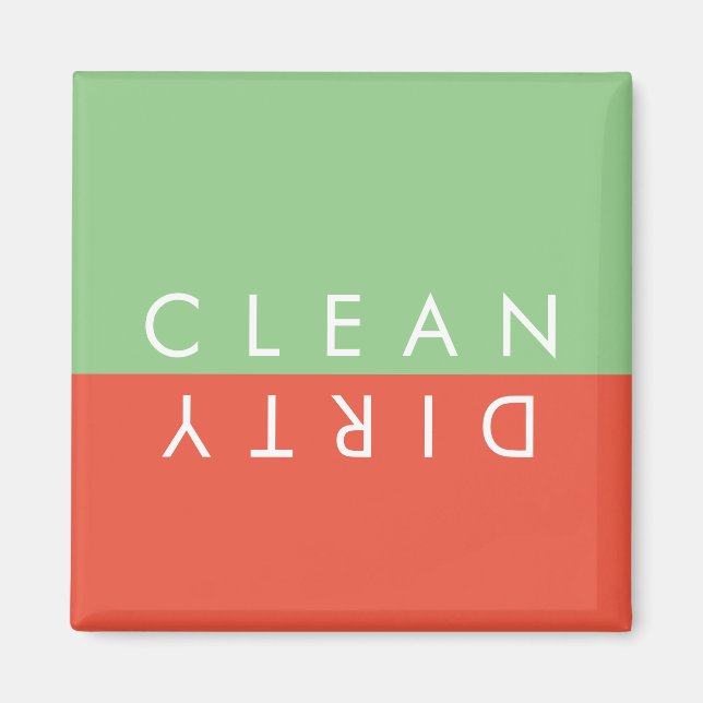 Saubere Geschirrspülmaschine Magnet (Vorne)