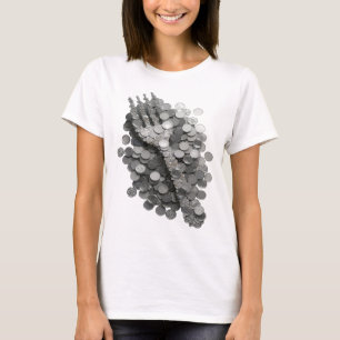 Saubere graue ABSTRACT ART Künstlerisches Motiv T-Shirt