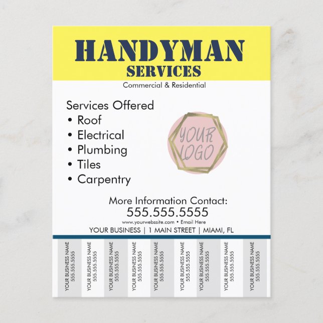 Saubere Handyman-Installationsdienste reißen den F Flyer (Vorne)