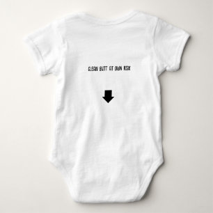 Saubere Kehrseite auf eigene Gefahr, ein Teil Baby Strampler
