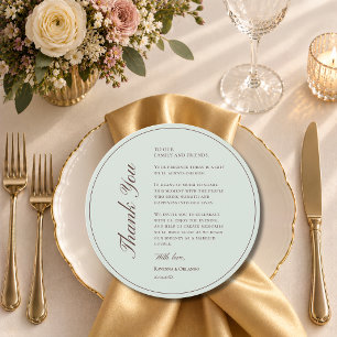 Saubere klassige Hochzeitsplatz-Einstellungs-Danke Programm