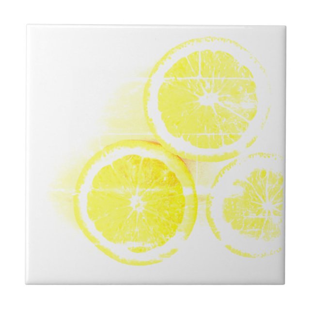 Saubere Linien Yummy Orange Fliese (Vorderseite)