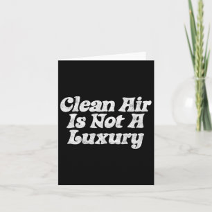 Saubere Luft ist kein Luxus! Minimalistischer Retr Karte