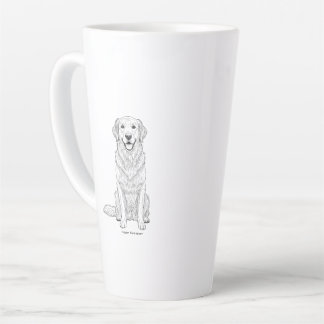 Saubere minimalistische Golden Retriever-Linienkun Milchtasse