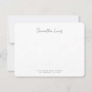 Saubere minimalistische handgeschriebene Schriftar Mitteilungskarte