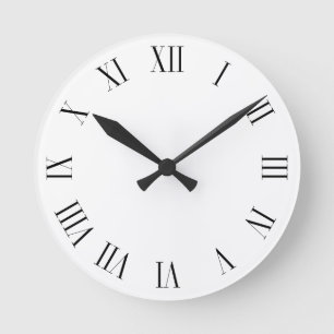 Saubere, minimalistische römische Zahl in Sonderf Runde Wanduhr