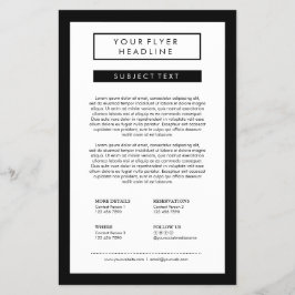Saubere Minimalistische Social Media Luxus B&W 5,5 Flyer
