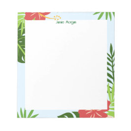 Saubere moderne Floral personalisierte Name Notizblock