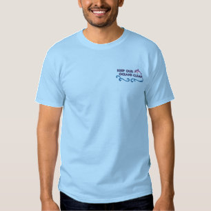 Saubere Ozeane Besticktes T-Shirt