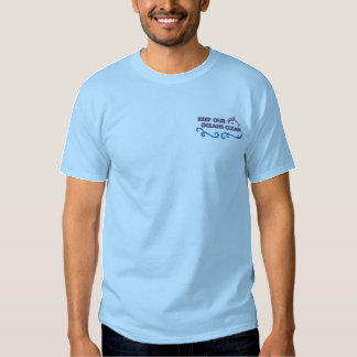Saubere Ozeane Besticktes T-Shirt