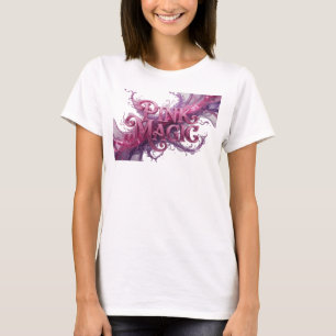 Saubere Pink PINK MAGIC Grafik T-Shirt
