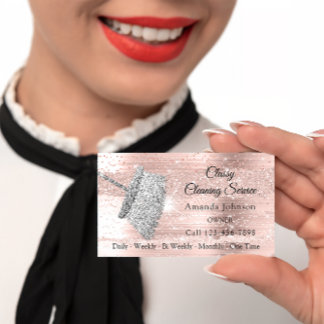 Saubere Reinigungs-Service Haushaltshaus Silver Ro Visitenkarte