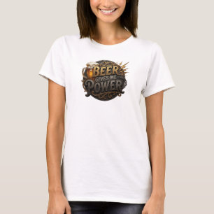 Saubere rosa BIER GIBT MIR MACHT 3D-Textkunst T-Shirt