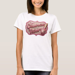Saubere rosa CHAMPAGNER IST MEINE THERAPIE Slogan T-Shirt