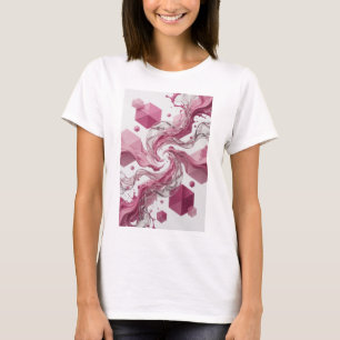 Saubere Silber ABSTRACT ART Kundenspezifisches T-S T-Shirt