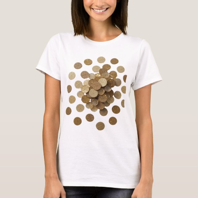 Saubere Silber-ABSTRACT-ART Statement Design T-Shirt (Vorderseite)