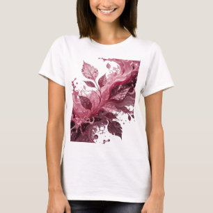 Saubere Silber-Blumen in Saft Grafik T-Shirt